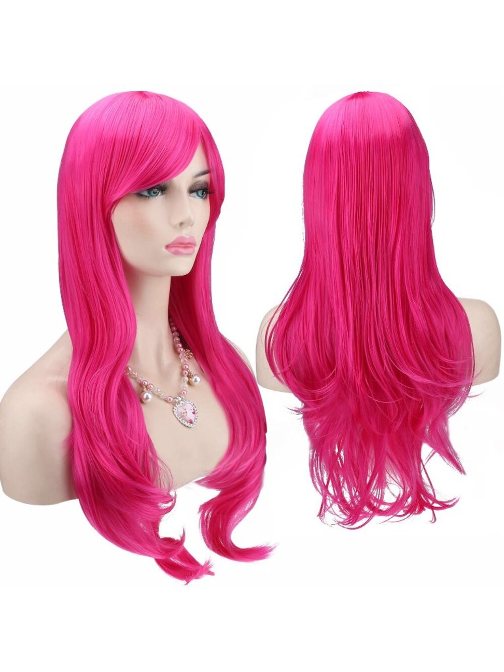 Women's Rose 28 Inch Classic Long Synthetic Wavy Cosplay Curly Hair Wigs